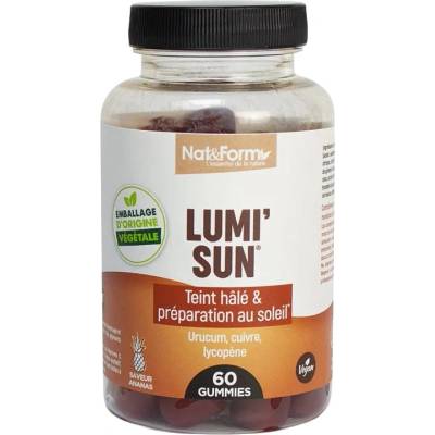 Nat&Form Lumi Sun Формула за равномерен тен, 60 желирани таблетки, Nat&Form (027014 (GUM_LUMI))