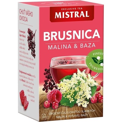 Mistral Ovocno bylinné čaje Brusinka malina & bez 20 x 2 g