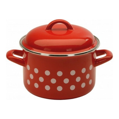 METALAC Hrniec s pokrievkou 20 cm 4 l červená bodka