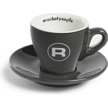 Rocket Espresso šálka s podšálkou #rocketpeople tmavo šedá 6 x 60 ml