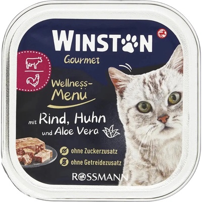 Winston Cat Wellness menu s kuřecím a hovězím a Aloe vera 100 g – Hledejceny.cz
