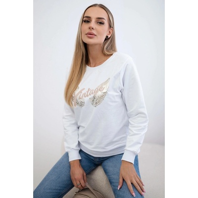 Kesi sweatshirt with print biela
