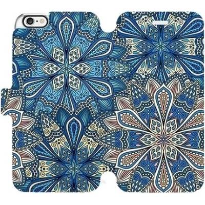 Pouzdro Mobiwear parádní flip Apple iPhone 6 / iPhone 6s - V108P Modré mandala květy