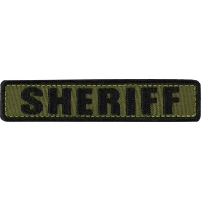 S.T. CONDOR Nášivka SHERIFF 12,7 x 2,5 cm ČERNÁ