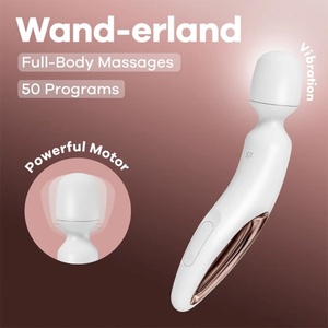 Satisfyer Мощен презаредим масажор Satisfyer Wand-erland бял