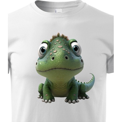 dětské triko dinosaurus bílá