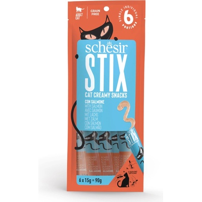 Schesir Cat Stix Liquid Snack losos 6 x 15 g