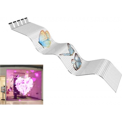 Fotověci Transparentní LED Krystalická Obrazovka Displej P6 Průhledná Vitrína Výloha Expozice Možnost Customizace Varianta: 240 x 23cm – Hledejceny.cz