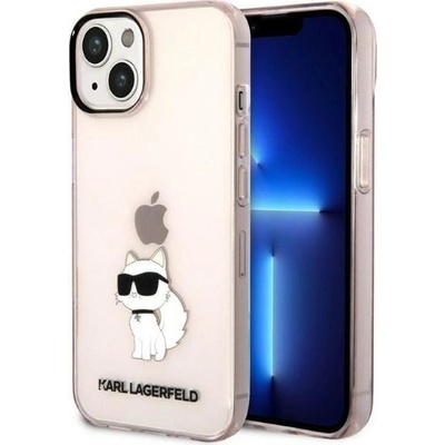 KARL LAGERFELD Кейс Karl Lagerfeld KLHCP14SHNCHTCP за iPhone 14 6.1", розов / розов, твърд, Ikonik Choupette (3666339087166)