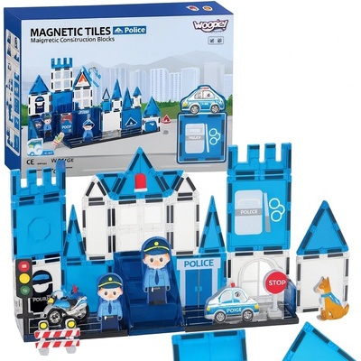 Woopie toys Magnetická stavebnica Policajná stanica 42 ks