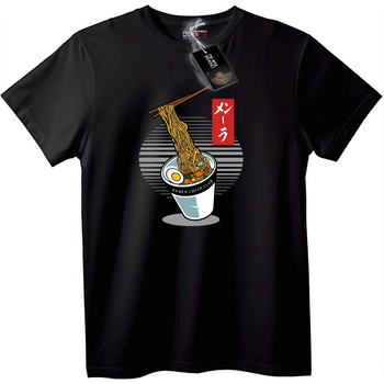 NOONEBRAND Тениска Любители на Ramen - M, Black