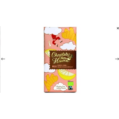 Chocolates from Heaven mliečna čokoláda so zázvorom a citrónom 37% Bio 100 g