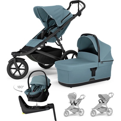 THULE 4v1 Urban Glide 3 Mid Blue s autosedačkou Maple Mid Blue základnou a příslušenstvím 2025
