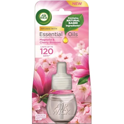 Air Wick Essential Oils Tekutá náplň do elektrického prístroja magnólia a kvety čerešní 19 ml