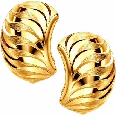 Zlaton Náušnice žluté zlato vzorované visací 1.4cm 2.2g O01072614875