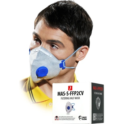 Reis MAS S Protiprachová polomaska FFP2CV s ventilom 10 ks