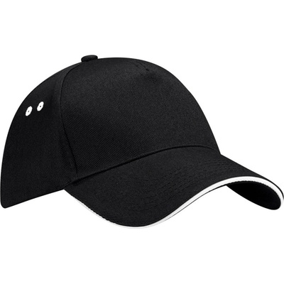 Beechfield B 15C sandwich 5 panelová COT53015C98099-black/white Černá/bílá