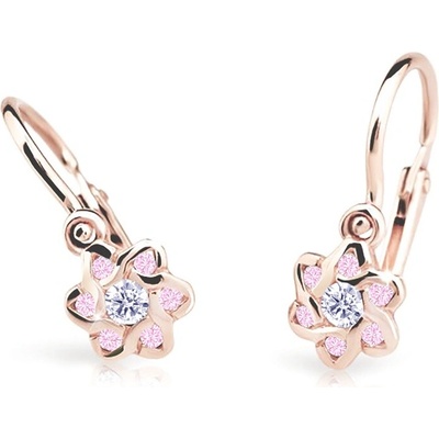 Cutie Jewellery Slušivé dětské náušnice z růžového zlata C2149-10-X-4 růžová