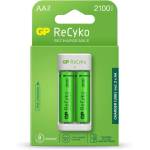 Gp batteries Зарядно GP BATTERIES E211 + 2 * 2100mAh AA, За 2 броя, NiMH (GP-C-E211-2AA-2100) - smartx