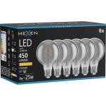 Mexen Vintis 6x LED спираловидна жичка крушка E27, G80, 8W, Топла - 2200K, 450 lm, опушен (L165-E27-0822-70x06)