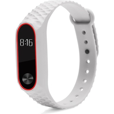 Xiaomi Mi Band 2 náhradní náramek Diamantový vzor Šedočervená MBSCZ-2DZSCRV