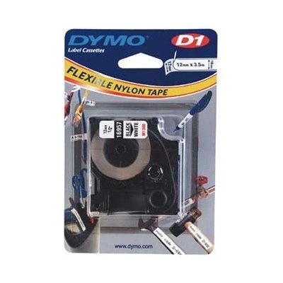 DYMO D1 16957, S0718040, 12mm x 3, 5 m, черен печат/бял фон, оригинална лента (16957)