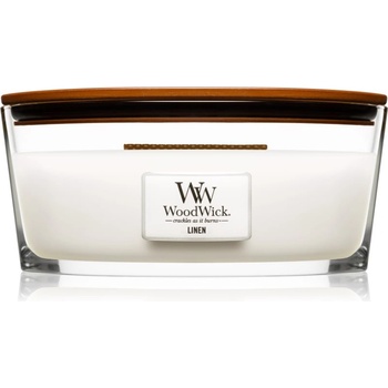 Image 1 of WoodWick Linen ароматна свещ с дървен фитил (hearthwick) 453.6 гр