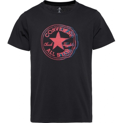 Converse Standard fit center front chuck patch core tee čierne červené