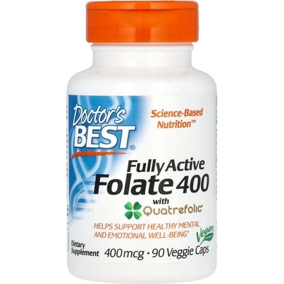 Doctor's Best BEST Fully Active Folate 400 mcg [90 капсули]