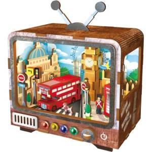 2Kids Toys 3D дървен пъзел Ретро телевизор Лондон (2D98365)