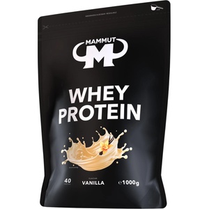 MAMMUT Whey Protein Powder Vanilla - 1kg - 27g Protein per serving - Protein powder with a high BCAA content - Perfect solubility in water & milk - Ideal snack - FID21979 (FID21979)