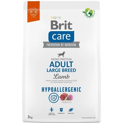 Brit BRIT Care Hypoallergenic Adult Large Breed Lamb Храна за кучета, суха, за възрастни, хипоалергенна, за големи породи, с агнешко, 3 kg