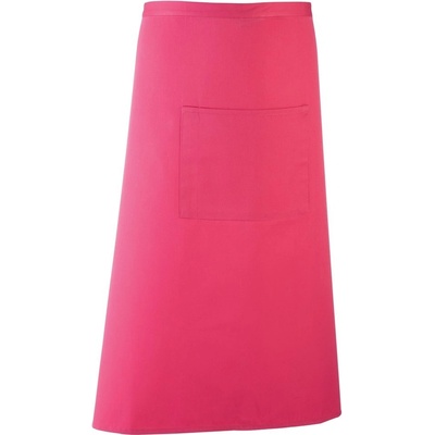 Premier Workwear Dlouhá zástěra do pasu s kapsou Hot pink