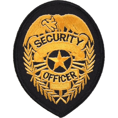 Nášivka Security Officer - čierna-žltá
