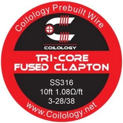 Coilology Tri-Core Fused Clapton odporový drôt SS316 28/38