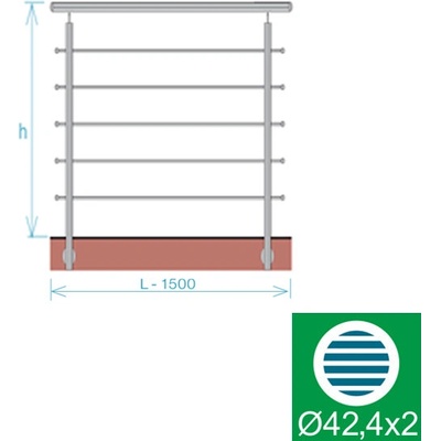 EKOfence Nerezové zábradlie BR 14259