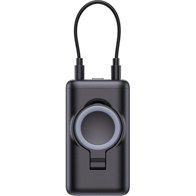 JOYROOM Apple Watch Power Bank 5000 mAh - външна батерия за зареждане на Apple Watch и USB-C към Lightning кабел (черен)