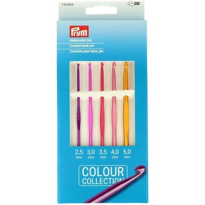 Sada hliníkových háčků na vlnu Prym, 2,5–5 mm