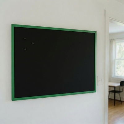 Toptabule.sk Čierna magnetická tabuľa v zelenom drevenom ráme COLOR 200 x 100 cm