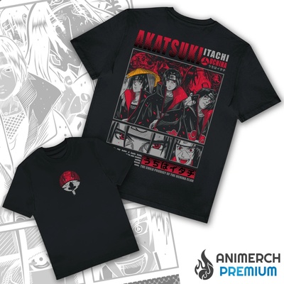 Naruto Tričko Akatsuki Itachi V2 PREMIUM
