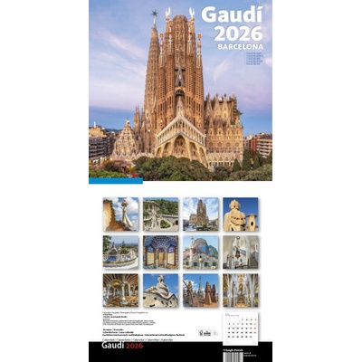 Cal. Pared 30x30 cm Gaudí-1 B Sagrada Familia 2026