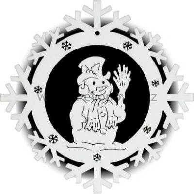 Dřevo Novák Vánoční ozdoba Vločka č.1412