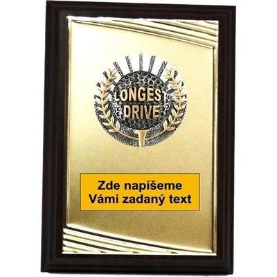 VIZINGR Longest drive plaketa H122-G231.01-K051 H122-G231.01-K051/15 cm