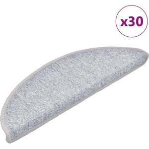vidaXL Изтривалки за стълби, 30 бр. , 56x17x3 см, светлосиви, полукръгли (B.V.)