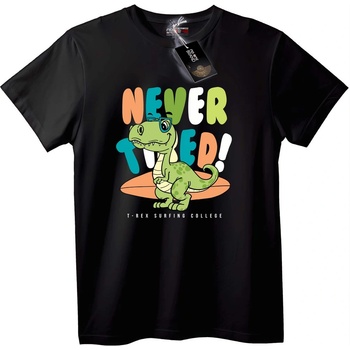 NOONEBRAND Тениска T-Rex Сърфира Никога Неуморен - XL, White