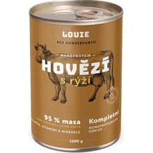 Louie Dog hovädzie s ryžou 1200 g