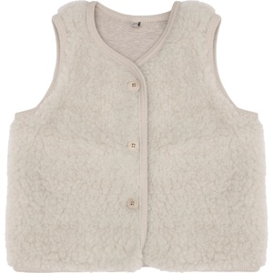 Huttelihut Детски вълнен елек Huttelihut Kid's Vest Wool Teddy Lining Wool vest - Cement - размер 110 (EU) (703-7727-0214)