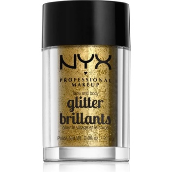 NYX Cosmetics Face & Body Glitter Brillants брокат за лице и тяло цвят 05 Gold 2.5 гр