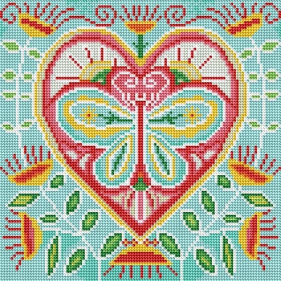 Milena Style Мандала за любов - Светещ Диамантен - диамантен гоблен