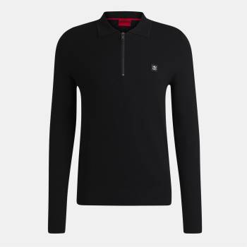 HUGO Блуза с яка HUGO Men's Long Sleeve Polo Shirt - Black 001